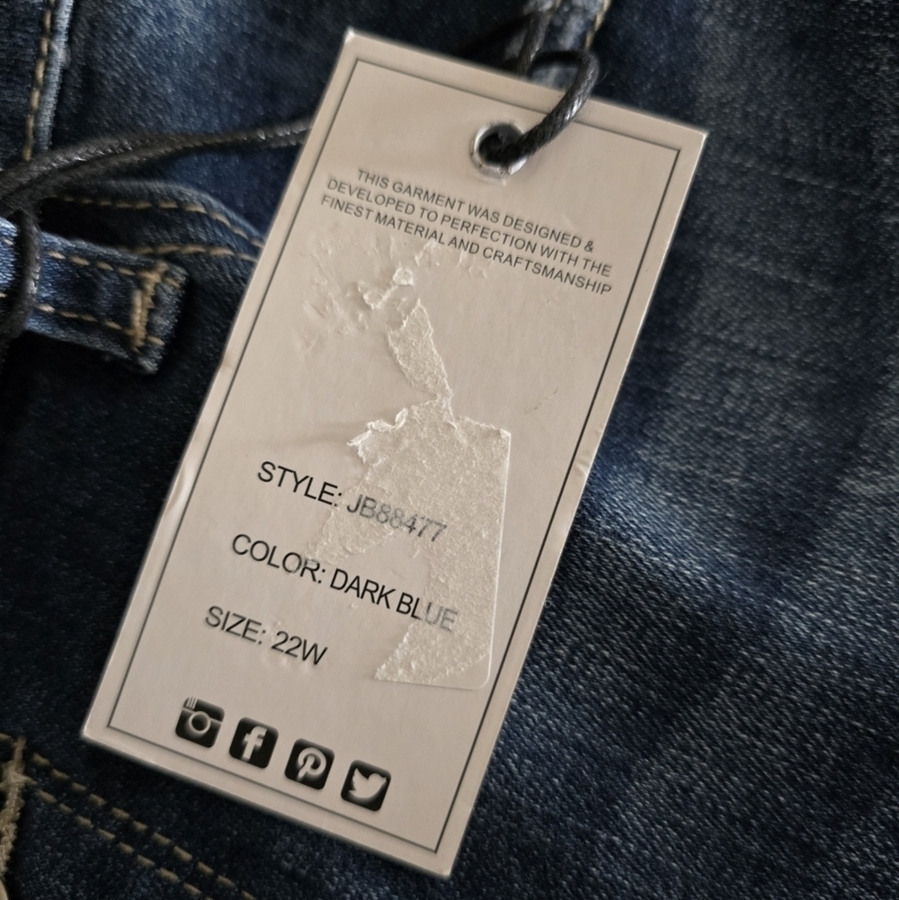 🔥NWT Judy Blue Madelyn High Rise Button Fly Skinny, Size 22W - Picture 10 of 12